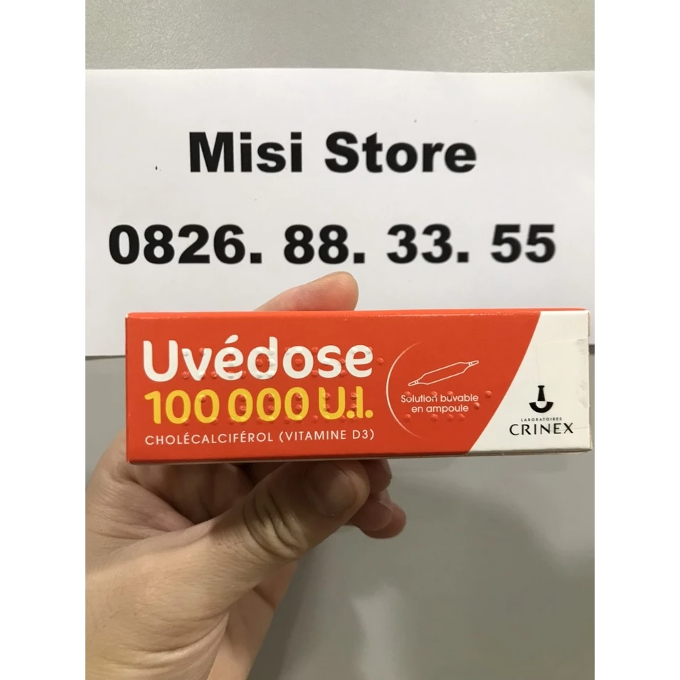 (date 2026) Vitamin D3 Uvedose Liều Cao 100000 UI Của Pháp Cho Bé Từ 18 Tháng, hộp 1 ống