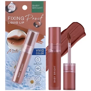 #02 Dusky Maple - Son Kem Lì Thái Baby Bright Chống Nước - Baby Bright Fixing Proof Liquid Lip