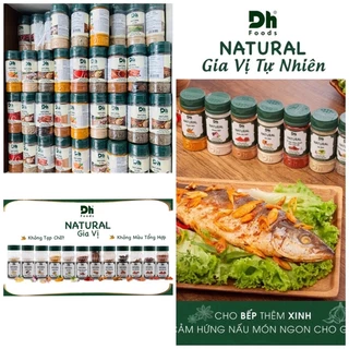 GIA VỊ TỰ NHIÊN BỘT TỎI SẢ HÀNG GỪNG ỚT HÀNH TIÊU QUẾ ĐIỀU DH FOOD