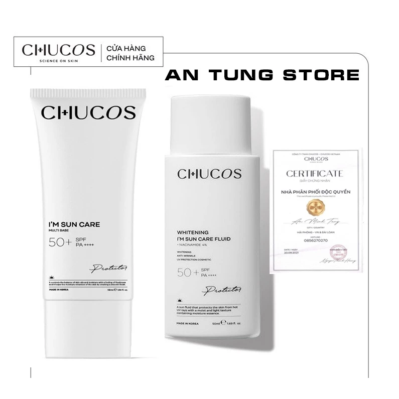 Kem chống nắng vật lý CHUCOS Im Sun Care Multi base (50ml) phiên bản da dầu và da khô