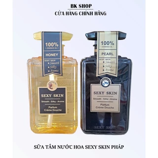 [Hàng Pháp] Sữa tắm nước hoa Sexy Skin làm sạch dưỡng ẩm và lưu hương thơm mát 600ml Mẫu Mới