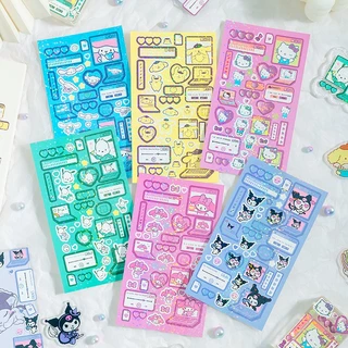 Bộ Sticker Sanrio Hoạt Hình Dễ Thương Dán Trang Trí DIY Cho Bé