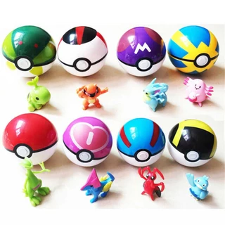 Quả Cầu Pokemon - bóng Pokemon ball đồ chơi,1 bóng đồ lưu niệm có sẵn Pokemon ngẫu nhiên trong bóng