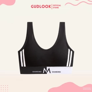 Áo Ngực Sport GUDLOOK Tập Yoga Màu Trơn Dáng Coptop tính cách Đệm Mút Mỏng mềm mỏng Thể Thao cá tính