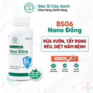 Phân bón vi lượng Nano Đồng Rửa vườn, tẩy rong rêu, nấm móc, phòng ngừa bệnh cây trồng BS06 250/500ml NSX Bacsicayxanh