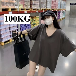 Áo Thun Cổ TIM Bigsize 105KG Unisex, Vải Cotton loại đẹp, Mát, mềm mịn, Giặt máy thoải mái không gião, Kiểu Dáng rộng