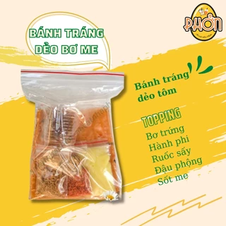 [HOẢ TỐC] [NGON] Bánh Tráng Dẻo Chấm Bơ Me, Bánh Tráng, Sốt Me, Tôm Khô, Tỏi Phi, Bơ - Nhà Phởn