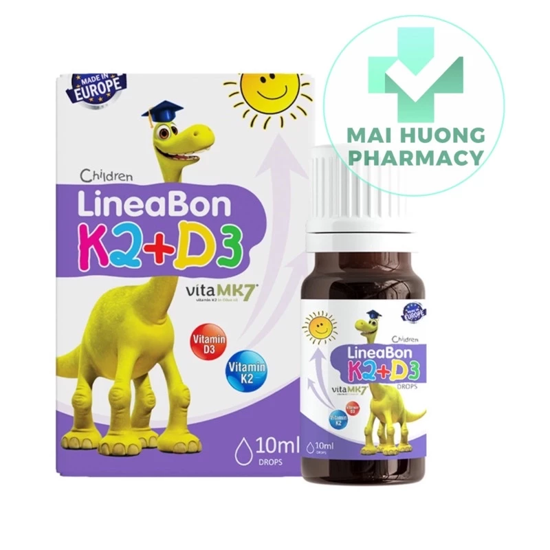 LineaBon vitamin D3 K2 10ml - Vitamin tăng chiều cao cho bé chính hãng