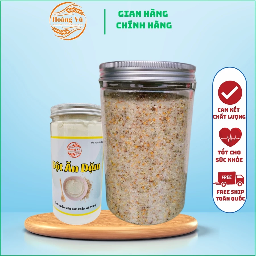 Cháo hạt vỡ ăn dặm cho trẻ Hoàng Vũ,bột ăn dặm ngũ cốc cho bé hũ 500gr