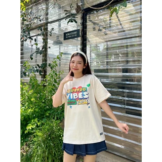 Áo thun in chữ cotton freesize THE C.I.U - Vibes Tee