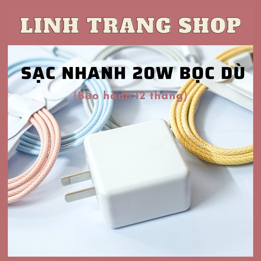 (BH 12 Tháng) Củ Sạc  + Cáp Sạc Nhanh (CÓ CAM KẾT TỐC ĐỘ SẠC)