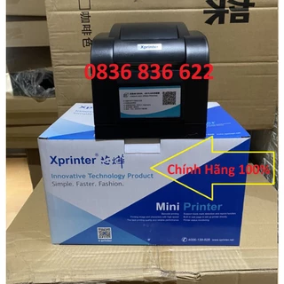 Máy in mã vạch, in tem trà sữa Xprinter XP 350B - Hàng chính hãng bảo hành 12 tháng