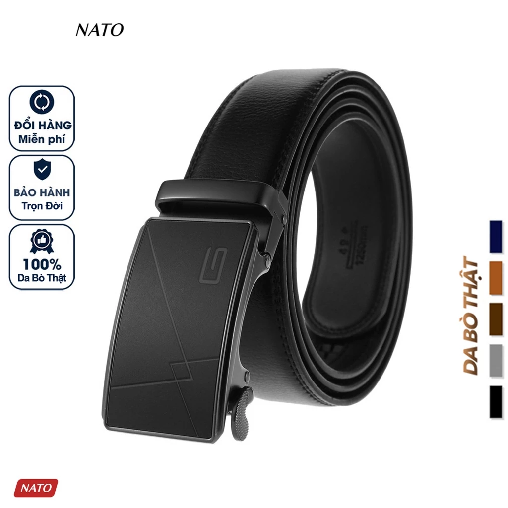 Thắt Lưng Nam Nato Thore Khóa Tự Động Da Bò Cao Cấp Đẹp Công Sở Thời Trang Đi Làm Tối Giản Lịch Sự