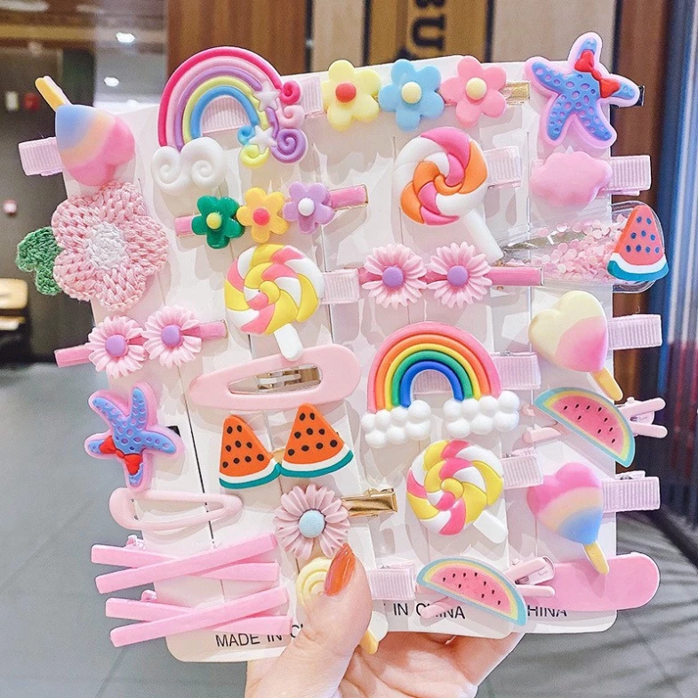 Set 14 Kẹp Tóc Bé Gái🍒FREESHIP🍒Kẹp Tóc Họa Tiết Hoạt Hình Kiểu Hàn Quốc Dễ Thương Cho Bé