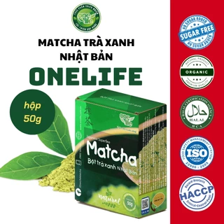 [Mã ONEL50 giảm 50K đơn 99K] Hộp 50gr Bột Matcha Trà Xanh Nhật Bản ONELIFE 100% nguyên chất, giảm cân, không đường