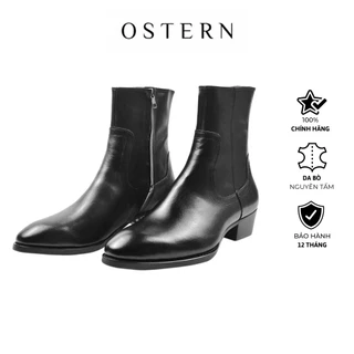 Giày Chelsea Zip Boots OSTERN - Form Nhọn Đế Phíp Gỗ  – MÃ OS04