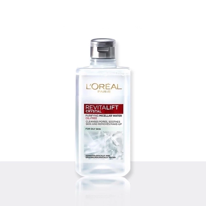 Nước Tẩy Trang Làm Sạch Cho Da Dầu L'oreal Revitalift Crystal Purifying Micellar Water 95ml