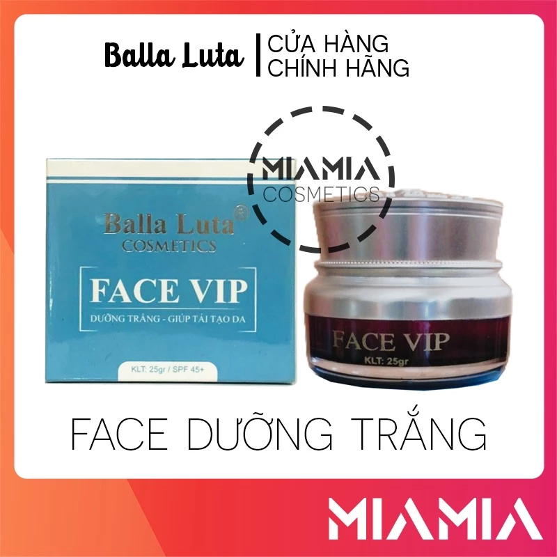 Kem Face Vip Balla Luta Xanh Dưỡng Trắng Tái Tạo Da Chính Hãng