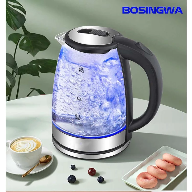 Ấm điện thủy tinh 1.8L KAW - An toàn, tiết kiệm điện năng, bảo hành 12 tháng