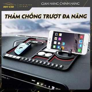 Thảm chống trượt đặt trên taplo ô tô, Giá đỡ điện thoại đa năng trên ô tô kèm bảng số điện thoại