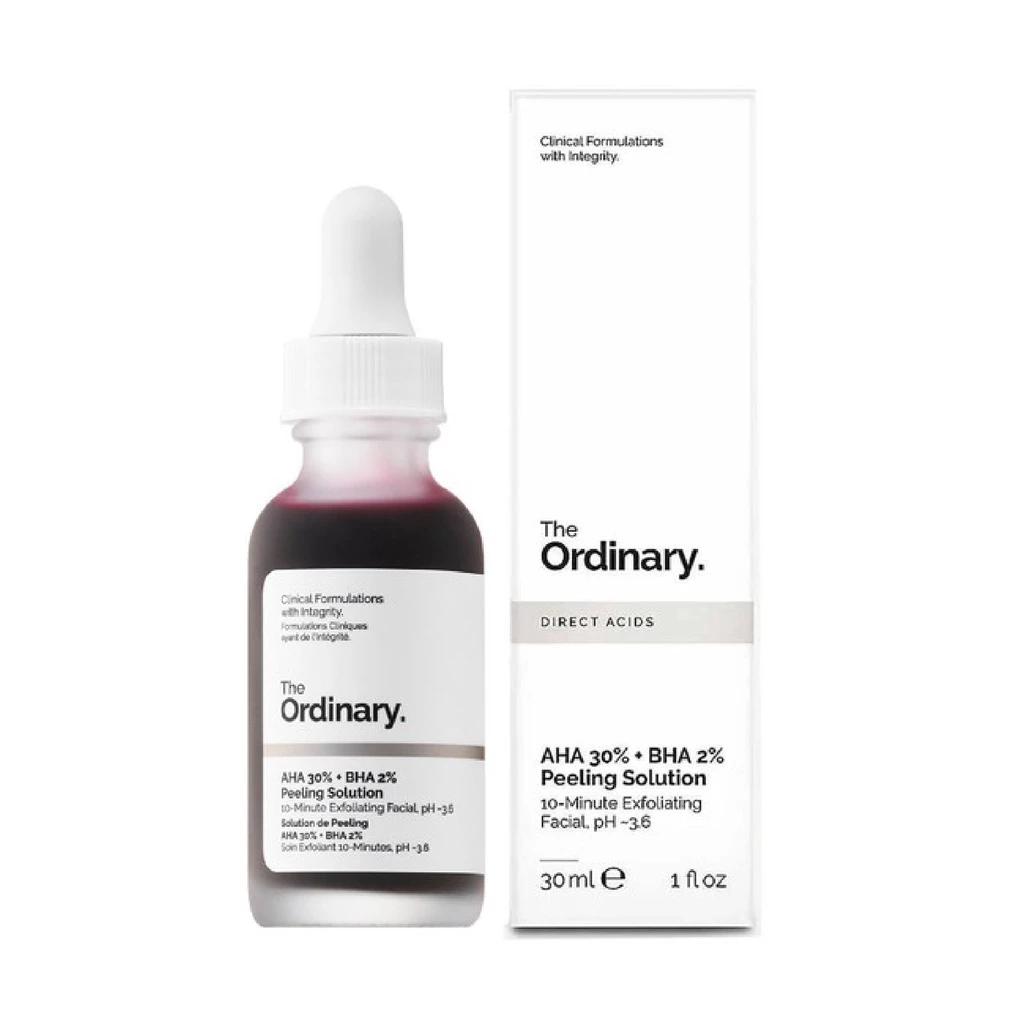 Tinh chất tẩy da chết Peel The Ordinary AHA 30% + BHA 2% Exfoliating Peeling Solution TO 30ML