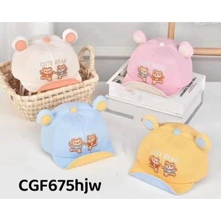 Mũ/Nón Lưỡi Trai Gấu Bear Đôi Cotton Cho Bé