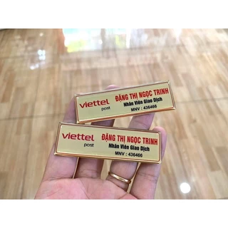 BẢNG TÊN VIETTEL in tên cố định-Vui lòng gửi tên và chức vụ cho shop