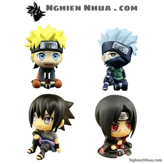 Mô hình Naruto chibi Naruto Sasuke Itachi Kakashi cao 9cm siêu dễ thương figure Anime naruto