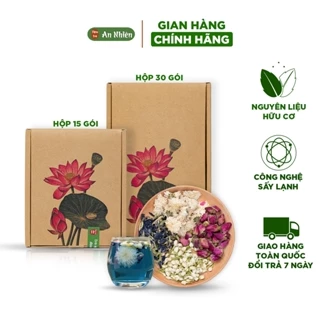 Trà tứ hoa An Nhiên , set trà hoa đẹp dáng, giúp mờ vết thâm, thanh nhiệt cơ thể cho da sáng hồng