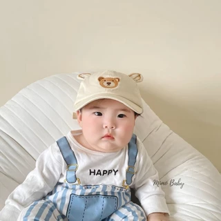 Mũ nón lưỡi trai gắn tai gấu đáng yêu cho bé MH226 Mimo Baby