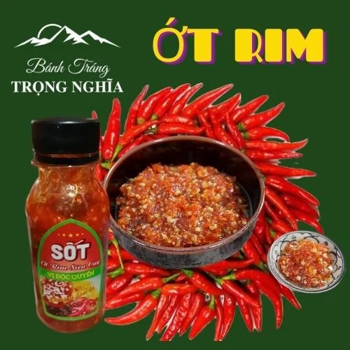 Chai 140g ớt rim dùng thử Trọng Nghĩa