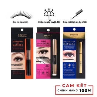 Mascara Nongchat Browit dài và cong mi dạng lược My Everyday 5.5g Endless Night