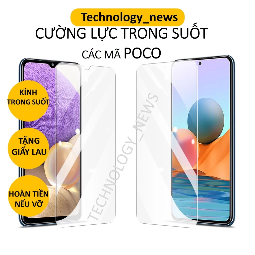 Kính cường lực Xiaomi POCO C65/ C40/ F4 GT/ X4/X6/M6/ F5 M4 pro/ X4 pro/ M3/ X3 GT/ X3 pro/F3/ 4g/ 5g/ X5/ m5