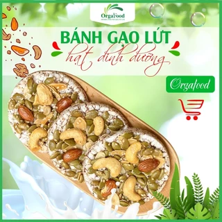 Bánh gạo lứt hạt dinh dưỡng Orgafood ăn vặt healthy, không đường, ăn kiêng giảm cân, eatclean