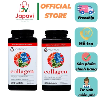 Viên uống bổ sung collagen youtheory+ biotin mỹ chính hãng 390 Viên