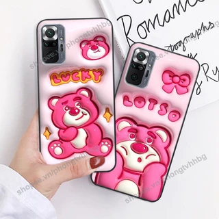 Ốp lưng Xiaomi Redmi 10 / Redmi note 10 4g 5g / Redmi note 10 Pro GẤU DÂU LOTSO cực hot hit, mẫu hot cute rẻ cực đẹp