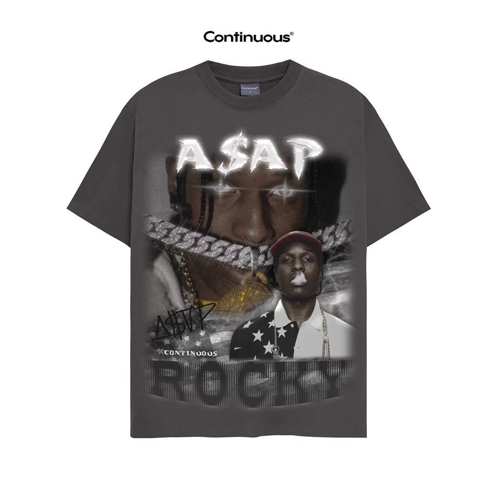 Áo thun Continuous - CTNS - ASAP ROCKY/ GREY