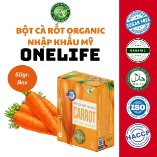 Hộp 50gr Bột Cà Rốt Hữu Cơ (Organic) ONELIFE nguyên chất không đường - Nhập Khẩu Mỹ