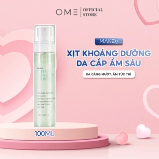 Xịt Khoáng Dưỡng Cấp Ẩm Sâu Nuôi Dưỡng Sáng Da Green Aqua Deep Moisture Face Mist Make9 Dung Tích 100ml