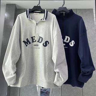 Áo Sweater MEDS phối màu dễ thương, năng động phong cách UNISEX - áo sweater thu đông vải nỉ bông mềm mại, dày dặn GIDI