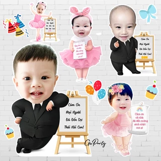 Chibi Kèm Bảng Cảm Ơn Cho Bé