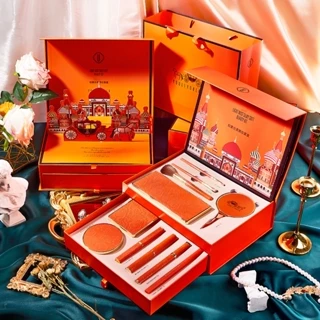 Bộ Trang điểm set makeup đầy đủ YouliYouli màu cam 11 món nội địa trung + kèm túi đựng  - Quà tặng shopp