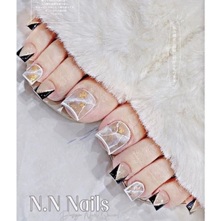 Nail box - Móng chân giả thiết kế bộ 24 móng sơn gel kèm keo dũa
