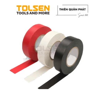 Băng keo điện Tolsen 38023(ĐEN), 38024(TRẮNG), 38025(ĐỎ) chính hãng