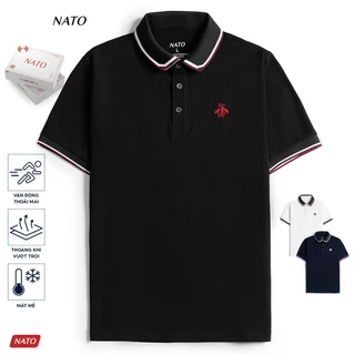 Áo Thun Polo Nam PREMIUM Vải Cotton Cá Sấu Cao Cấp Đẹp Xịn Tay Ngắn Có Cổ Màu Trắng Đen Đỏ Xanh Navy Trơn Họa Tiết NATO