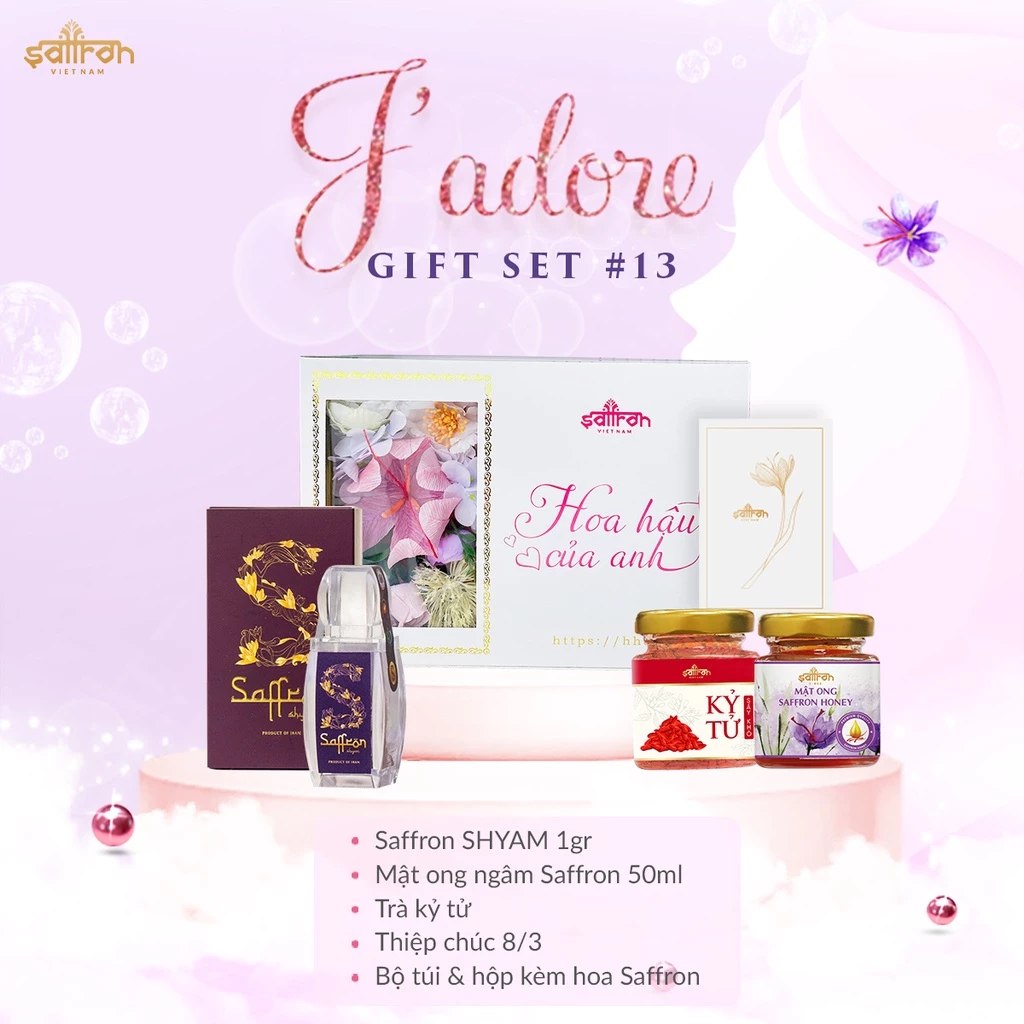 Set quà trung thu Saffron Việt Nam thiết kế trang nhã lịch sự, tốt cho sức khỏe