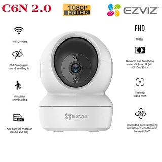 [CHÍNH HÃNG]Camera Wifi Quay Quét Ezviz CS C6N 1080p(2.0 MP) , Xoay 360 độ - Bảo Hành 2 Năm- KMB