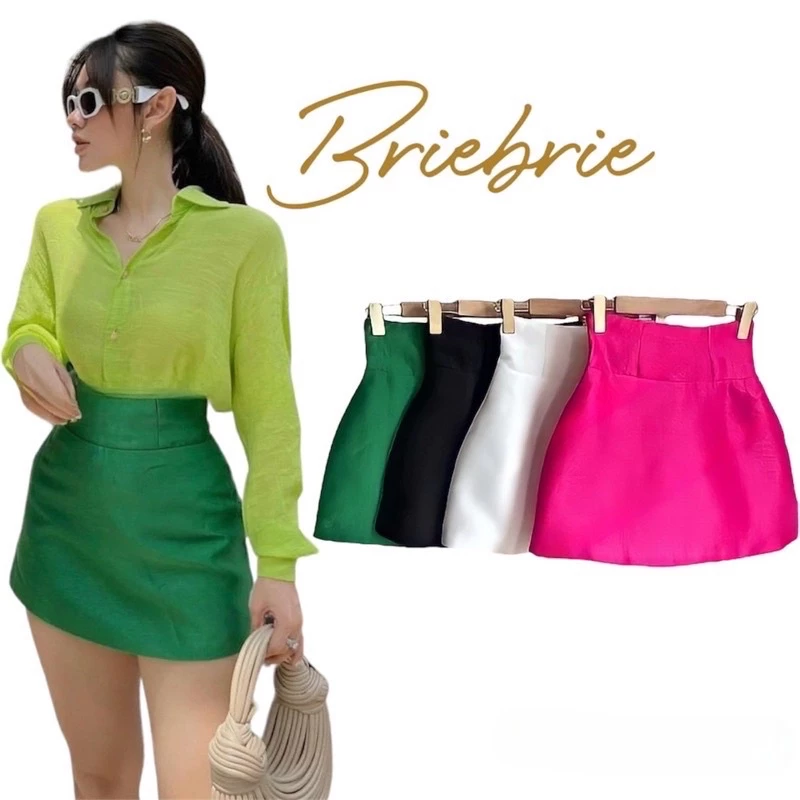 chân váy chữ A Briebrie cao cấp chất liệu tafta,sang chảnh - 346