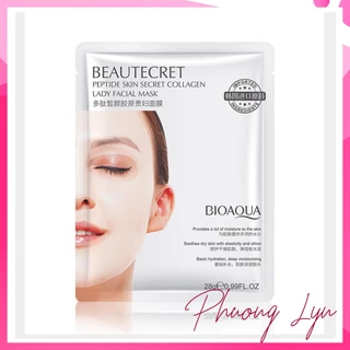 Mặt Nạ Thủy Tinh Trong Suốt Bioaqua, Thạch Collagen Beautecret Phục Hồi Và Làm Mờ Vết Nhăn Hiệu Quả