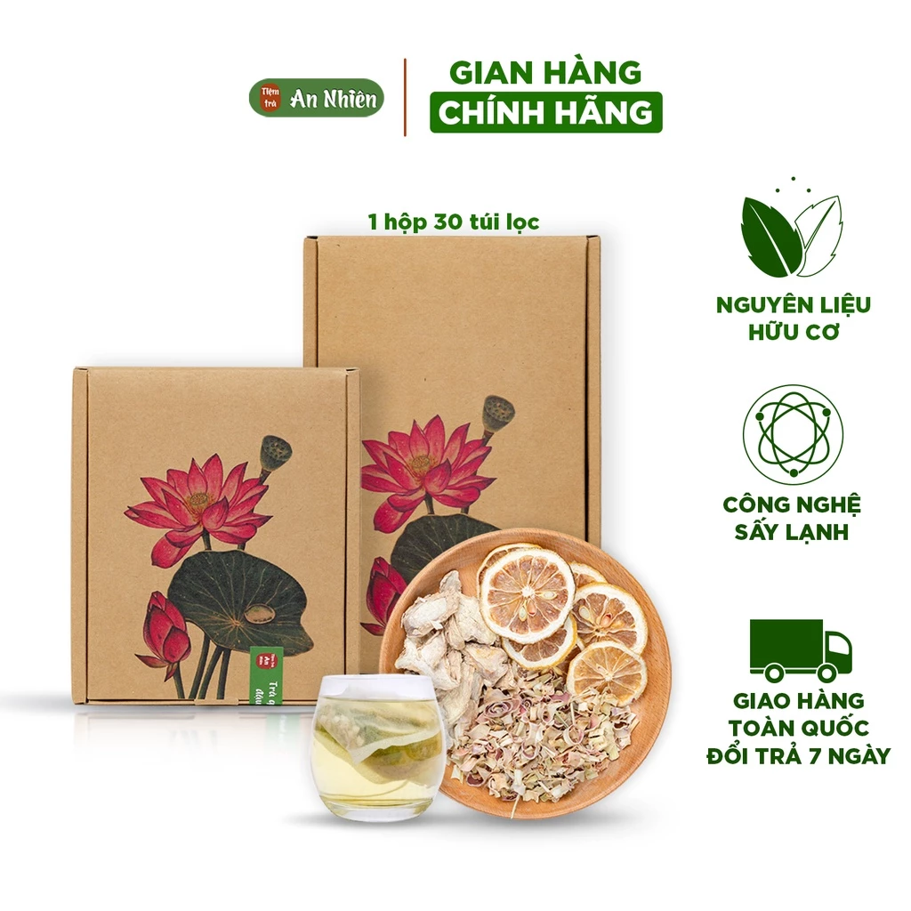 Trà chanh sả gừng An Nhiên tăng đề kháng, giải cảm, bổ sung vitamin C